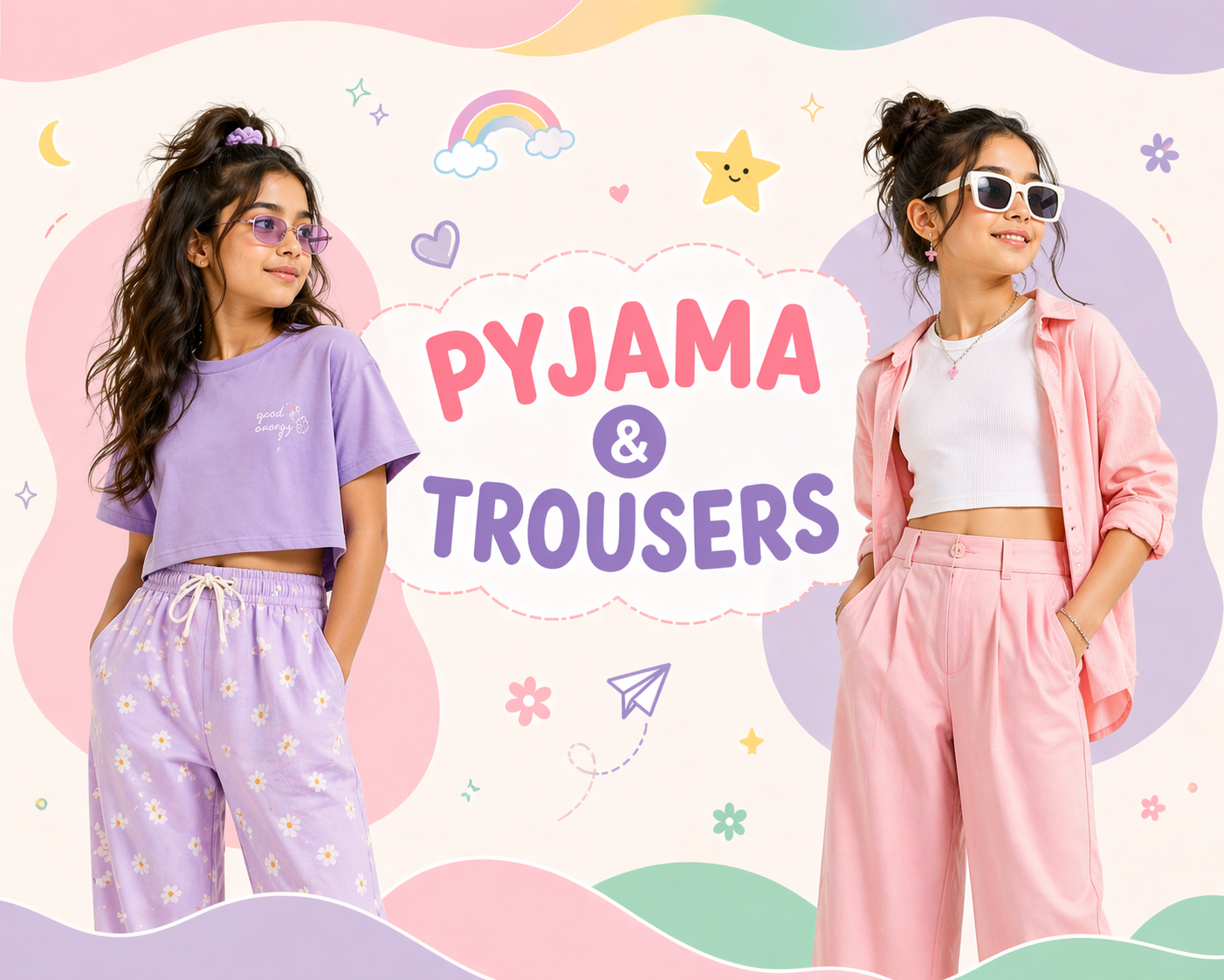 Girls Pajamas & Trousers