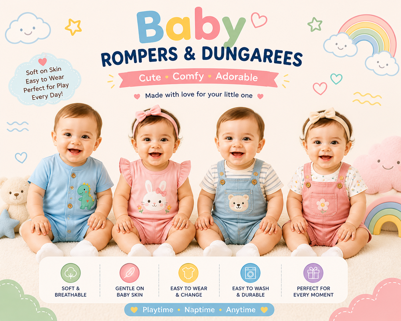 Babies Rompers & Dungarees