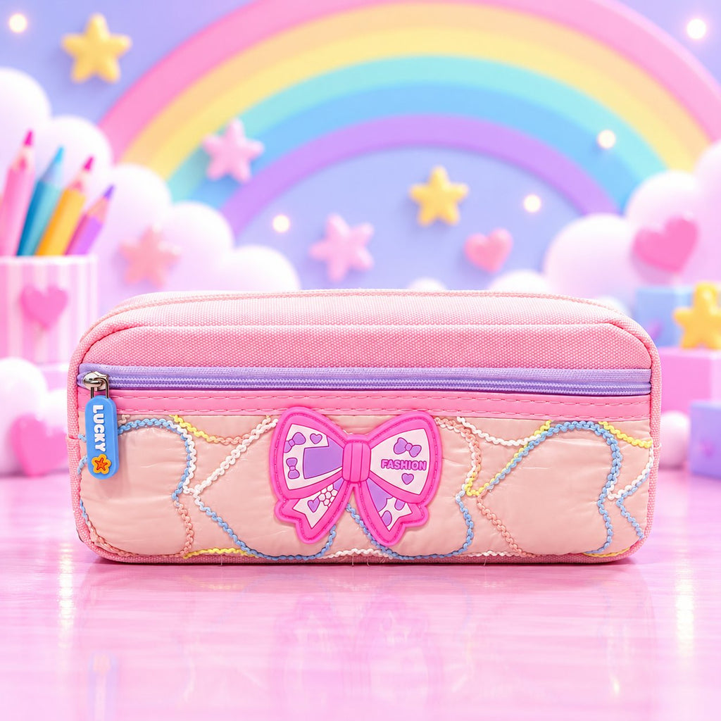 Pink Butterfly Kids Geometry Pouch