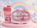 Pink Car Kids Lunch Box & Bottle Set