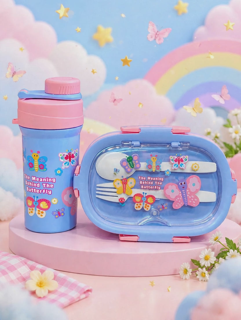 Blue Butterfly Kids Lunch Box & Bottle Set – ad video