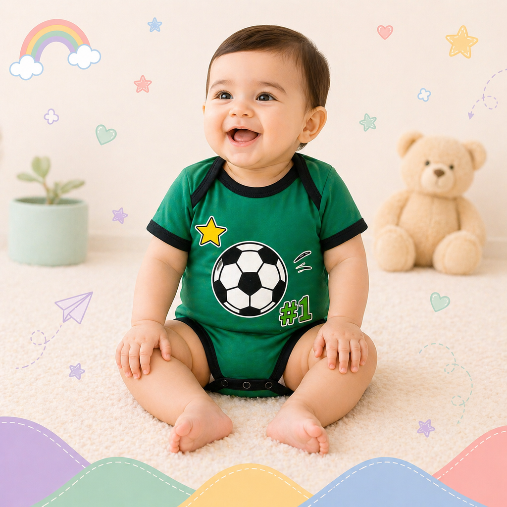 Pinola Little Champion Football Baby Onesie