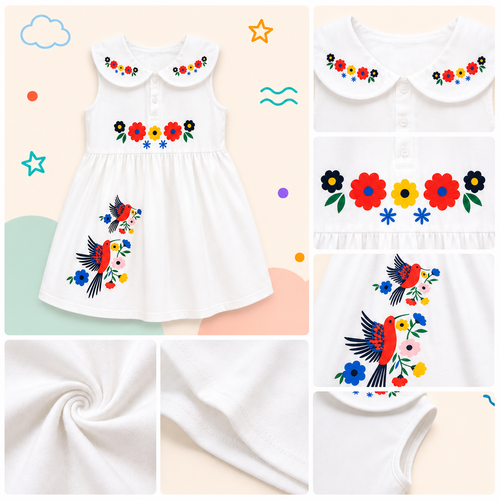 Pinola Blossom Bird Collar Dress