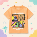 Pinola LA Vibes Kids T-Shirt – Peach