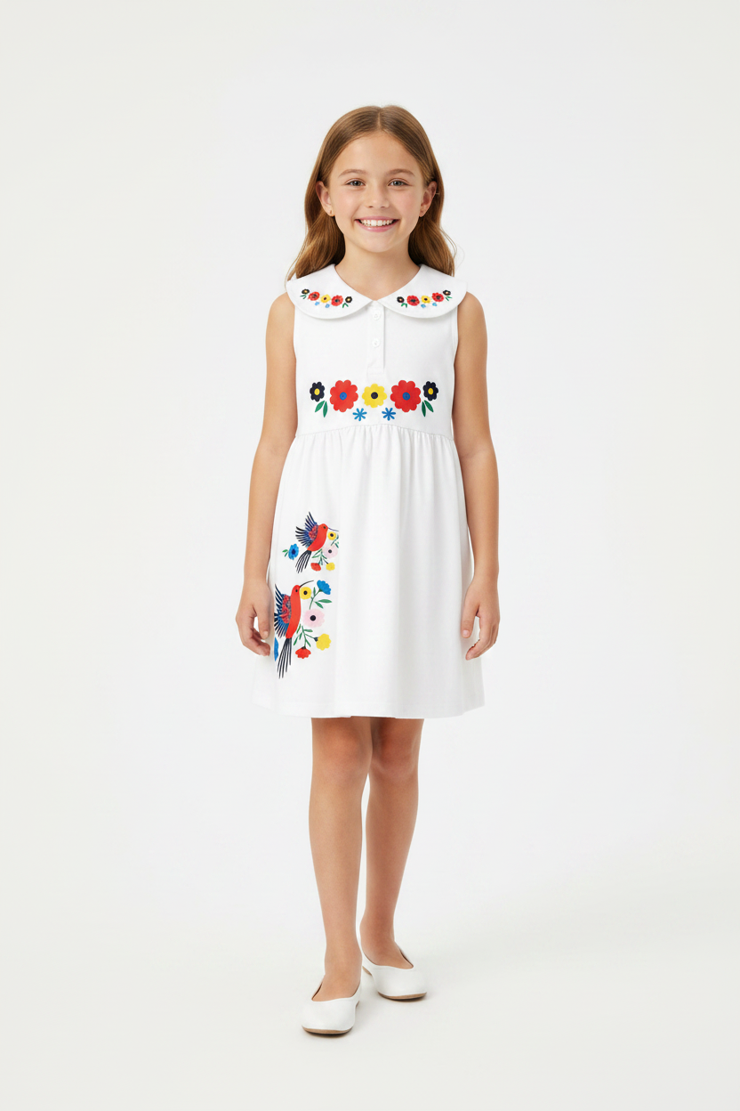 Pinola Blossom Bird Collar Dress