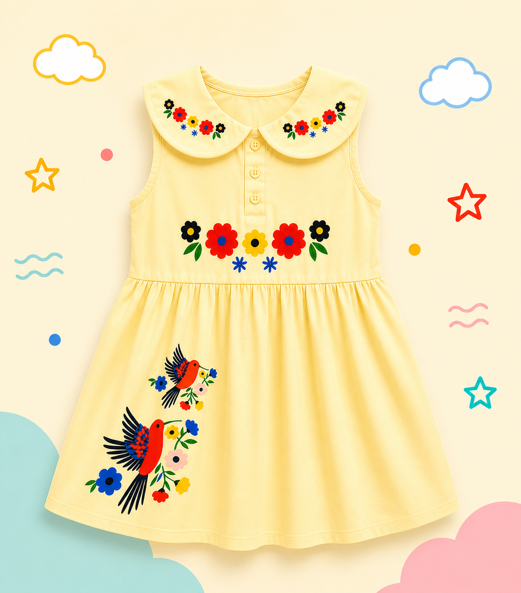 Pinola Blossom Bird Collar Dress