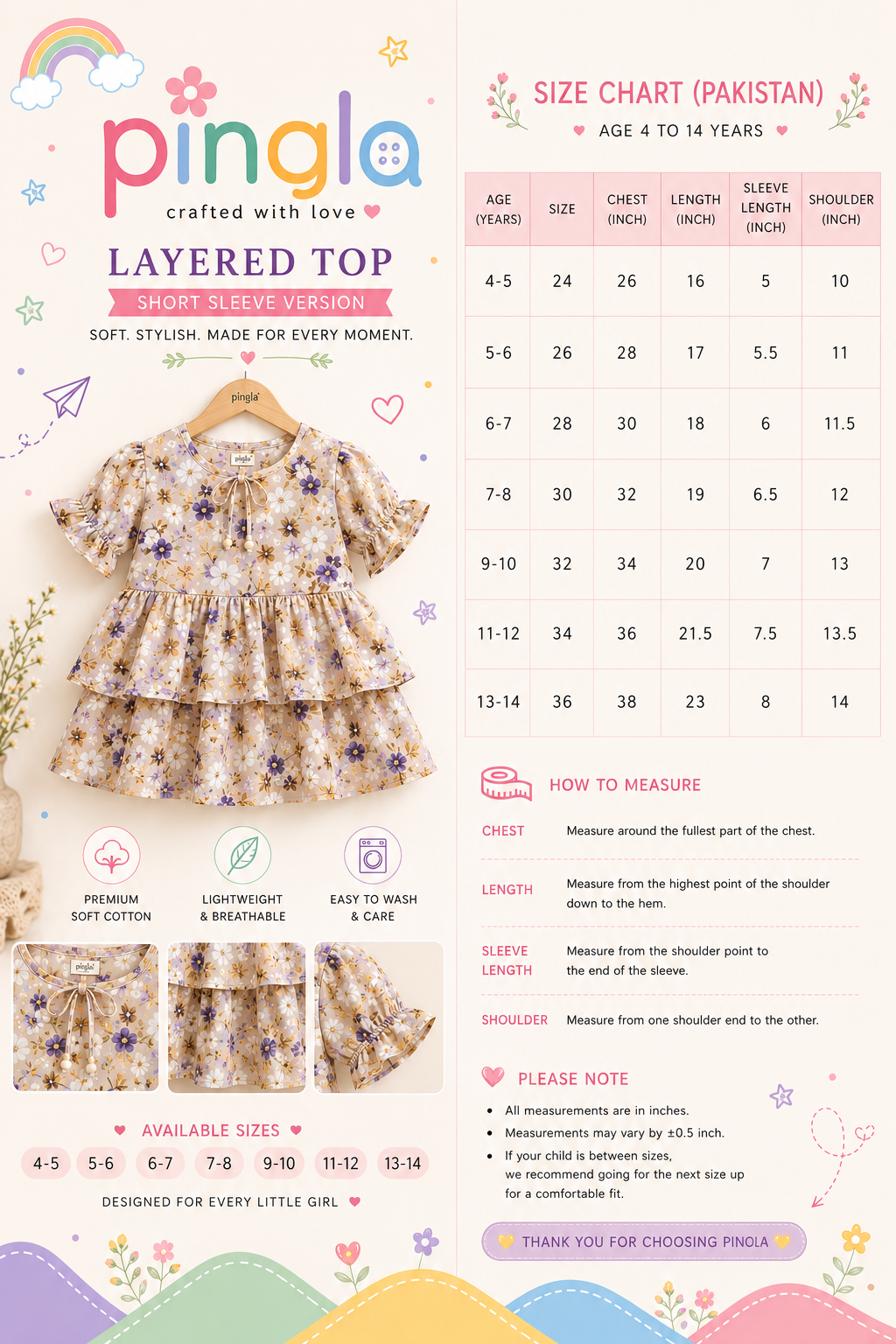 Pinola Lavender Bloom Layered Frock