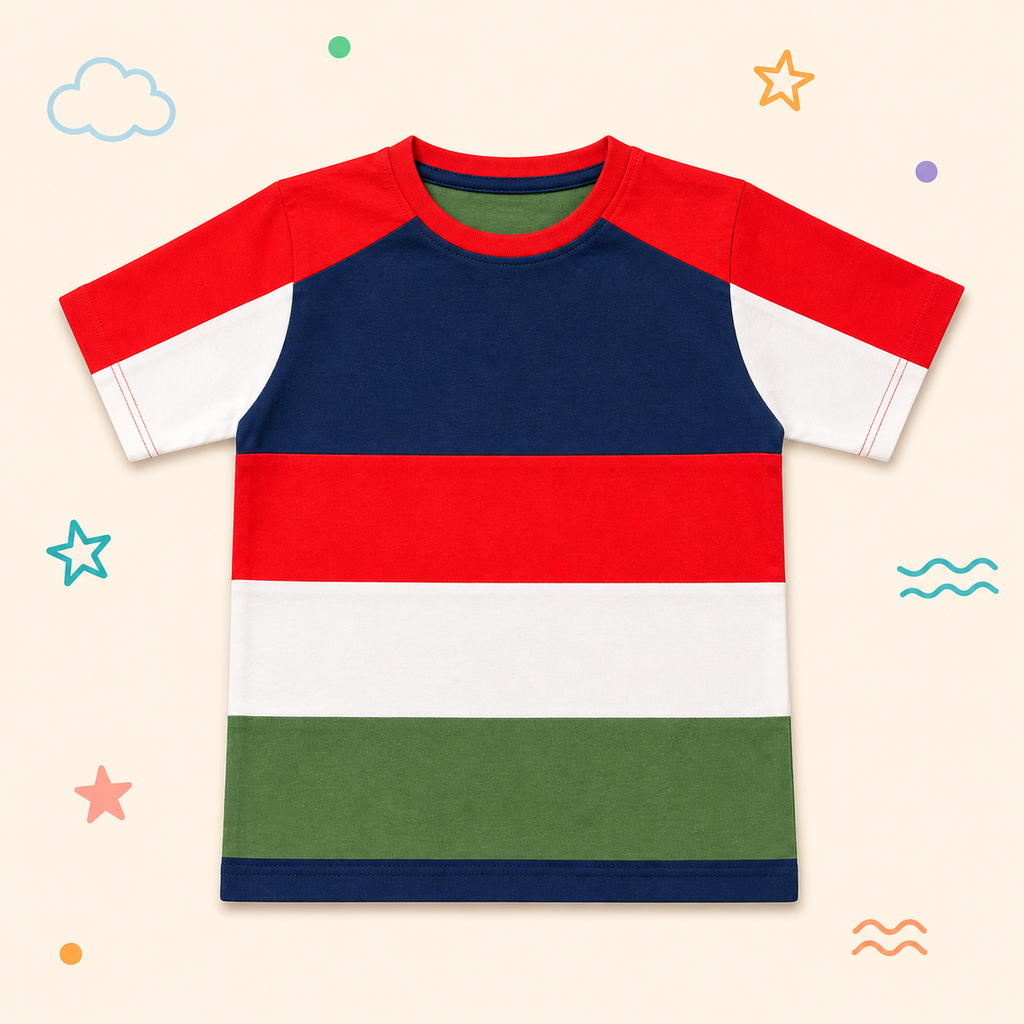 Color Block Kids T-Shirt – Play Stripe Edition