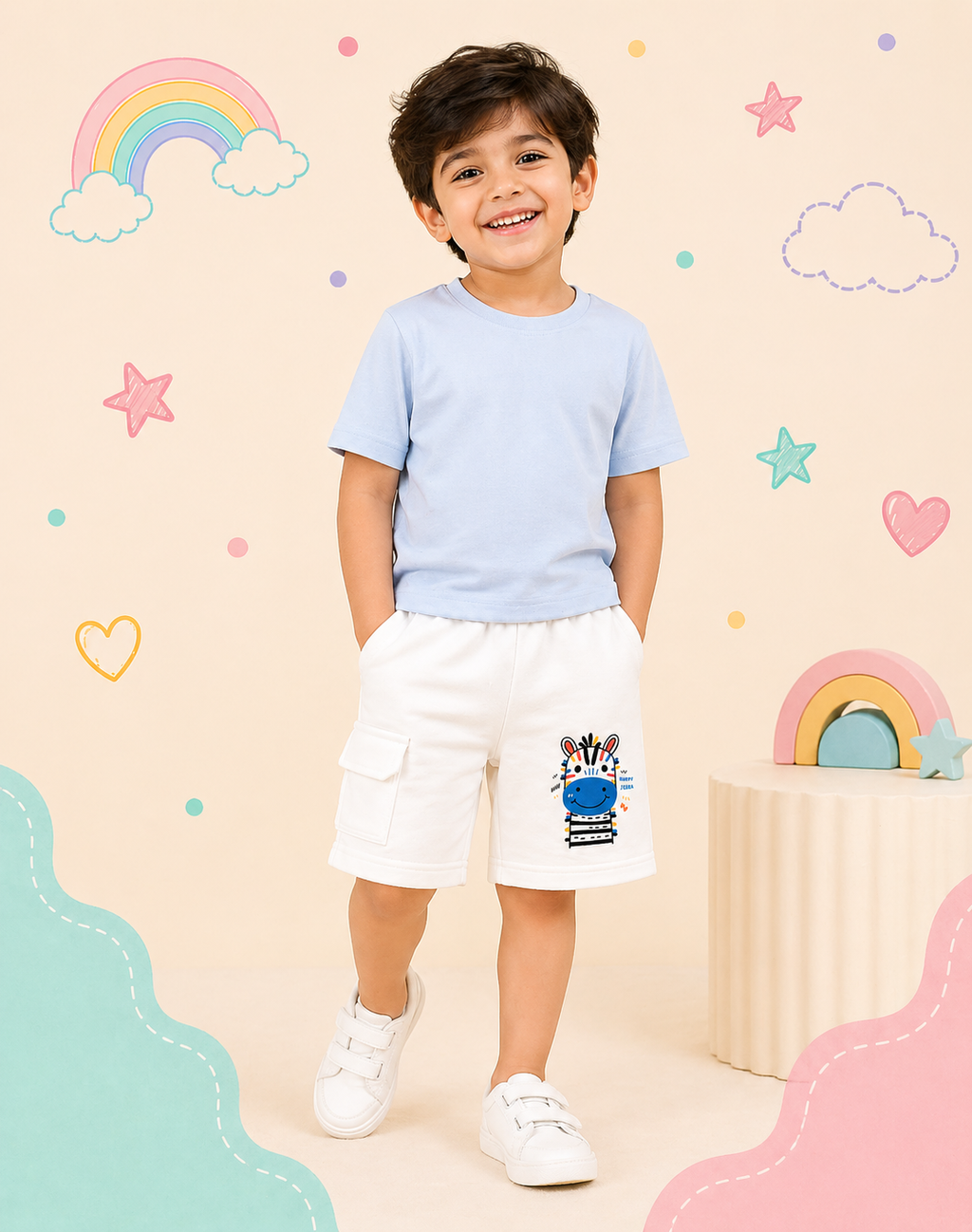 Pinola Happy Zebra Kids Shorts – l
