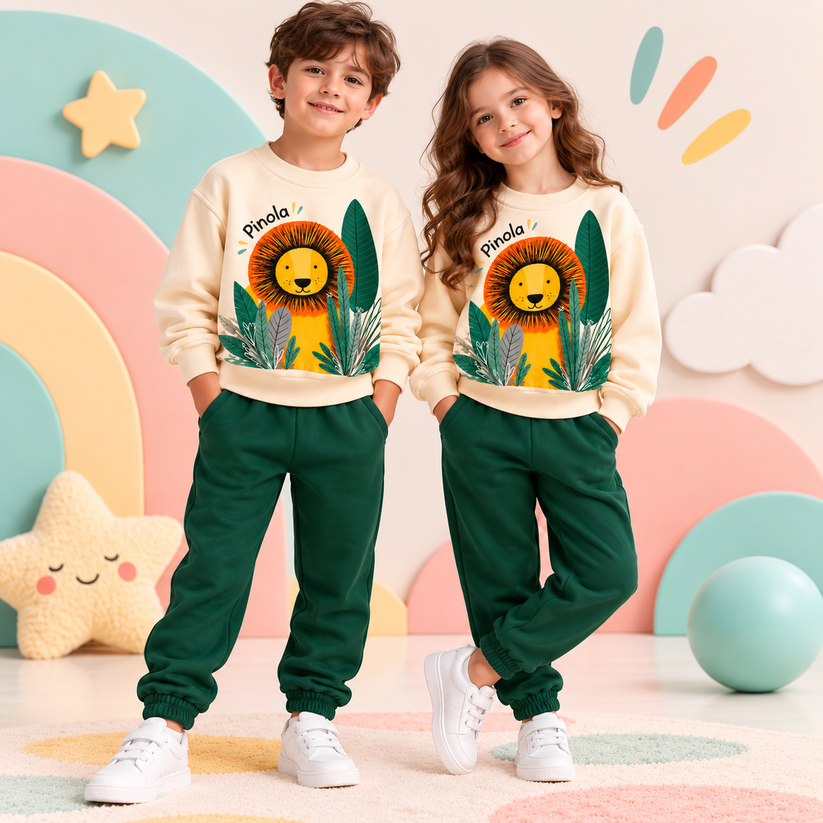 Pinola Little Lion Sweatshirt & Jogger Set