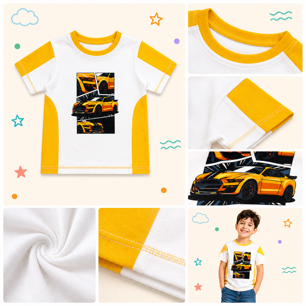 Pinola Speed Racer Kids T-Shirt – Yellow Edition