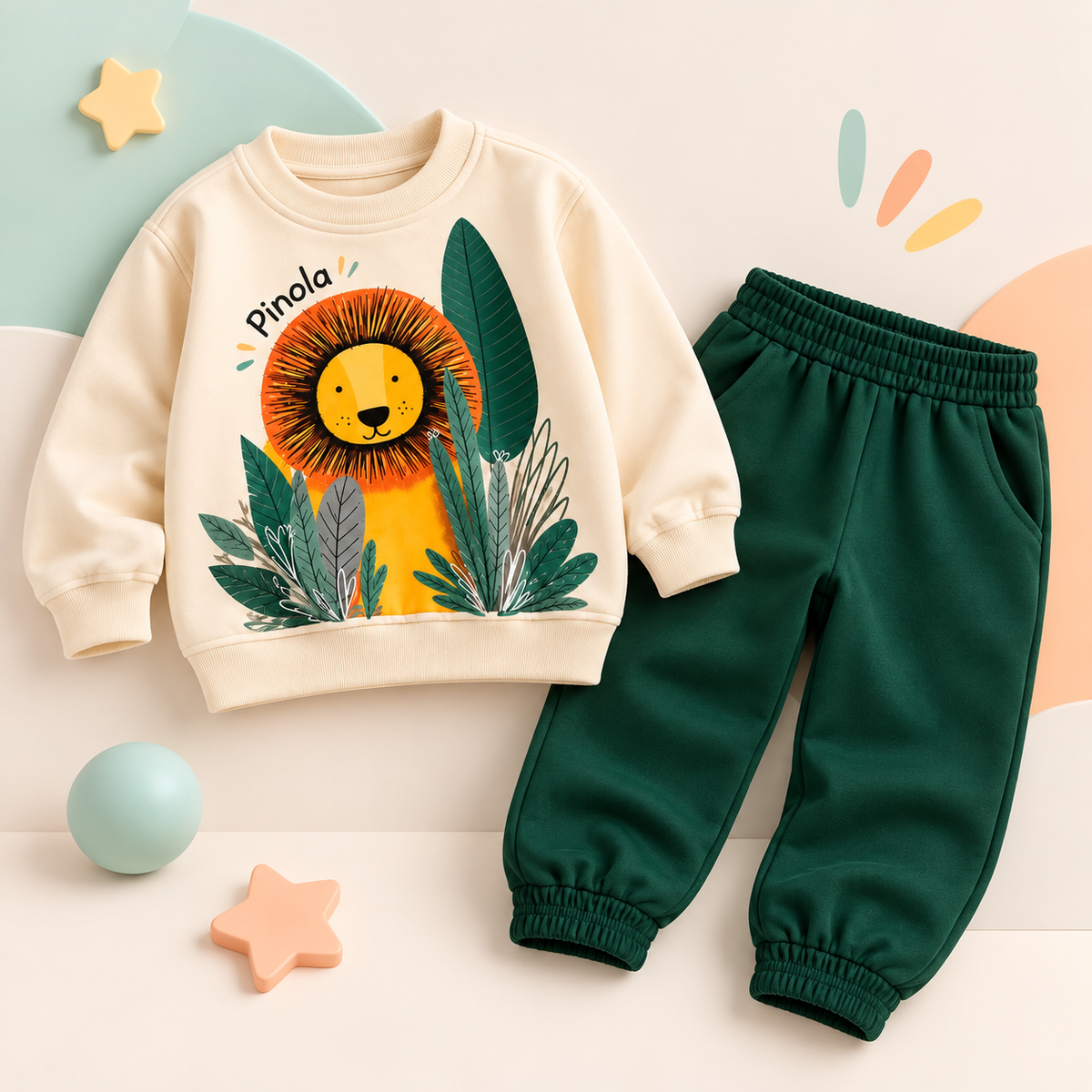 Pinola Little Lion Sweatshirt & Jogger Set