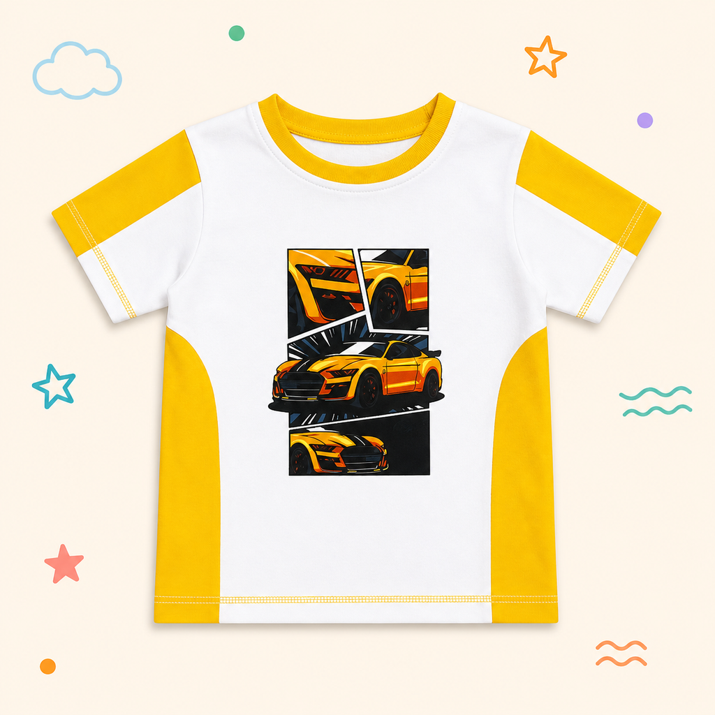 Pinola Speed Racer Kids T-Shirt – Yellow Edition