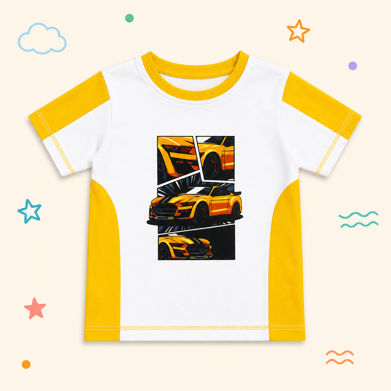 Pinola Speed Racer Kids T-Shirt – Yellow Edition