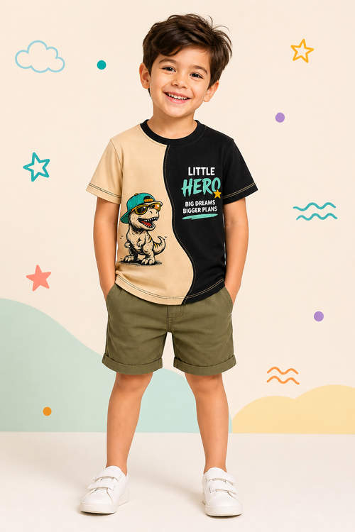 Little Hero Split Kids T-Shirt