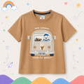 Pinola Kids Brown Graphic T-Shirt – Fun Van “Hola Summer” Print