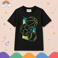 Pinola Boys Blue Graphic T-Shirt – “Just Kickin’ It” Football Print