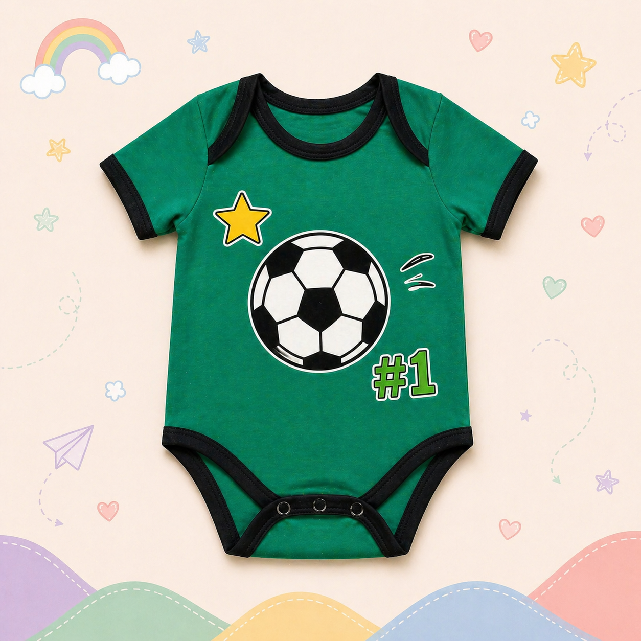Pinola Little Champion Football Baby Onesie