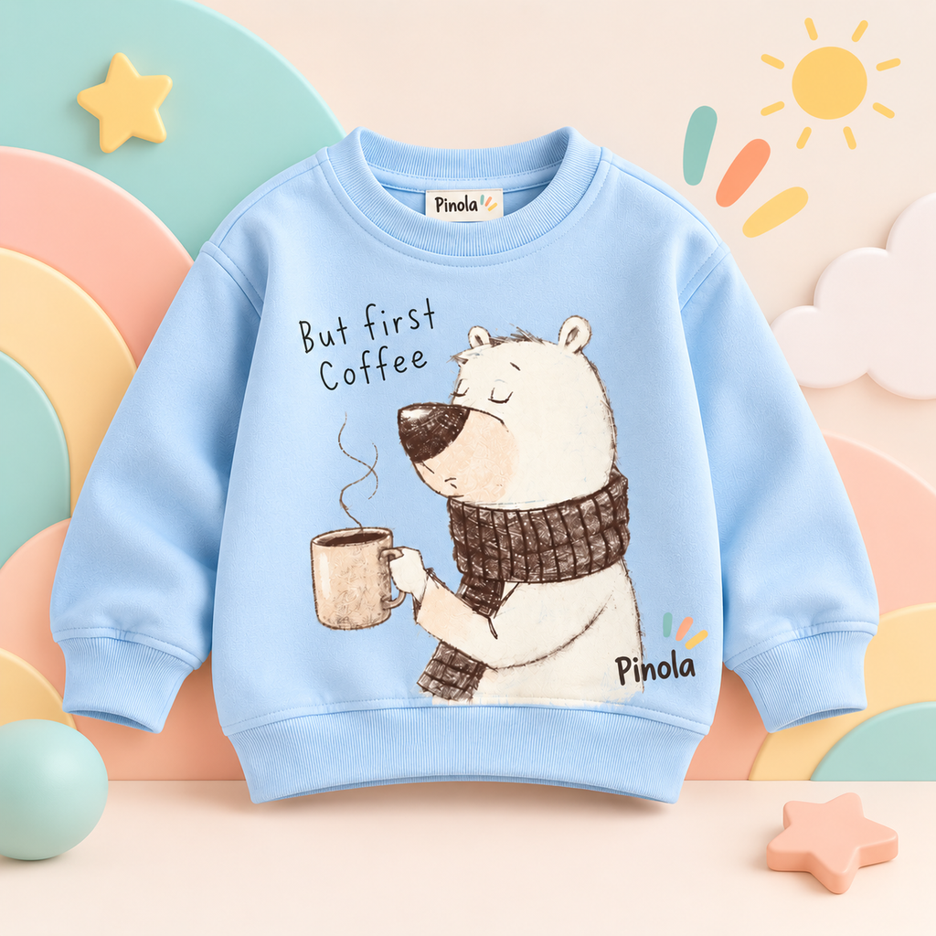 Pinola Cozy Coffee Bear Sweatshirt & Jogger Set