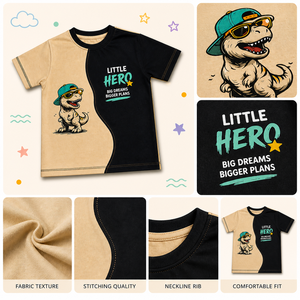 Little Hero Split Kids T-Shirt