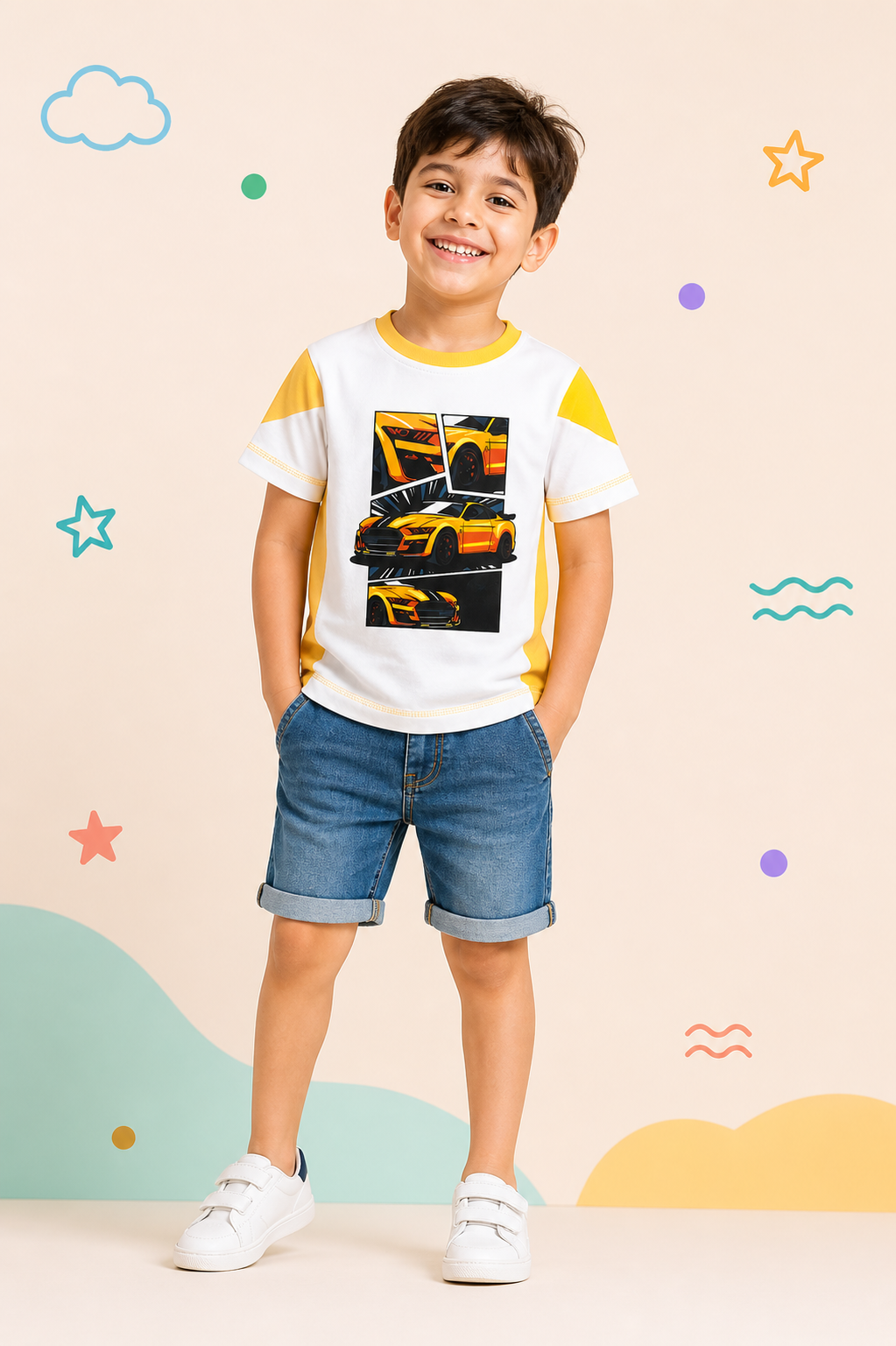 Pinola Speed Racer Kids T-Shirt – Yellow Edition