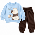 Pinola Cozy Coffee Bear Sweatshirt & Jogger Set