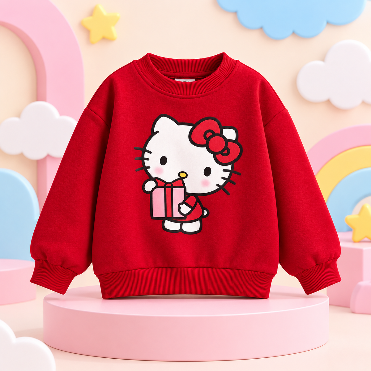 Pinola Hello Kitty Gift Love Girls Sweatshirt – Red