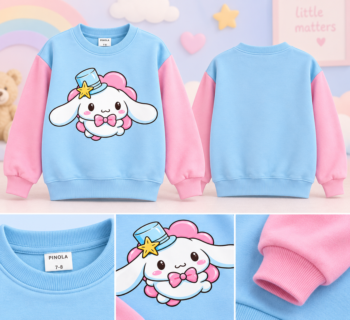 Pinola Dreamy Bunny Girls Sweatshirt