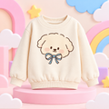 Pinola Fluffy Puppy Girls Sweatshirt – Beige