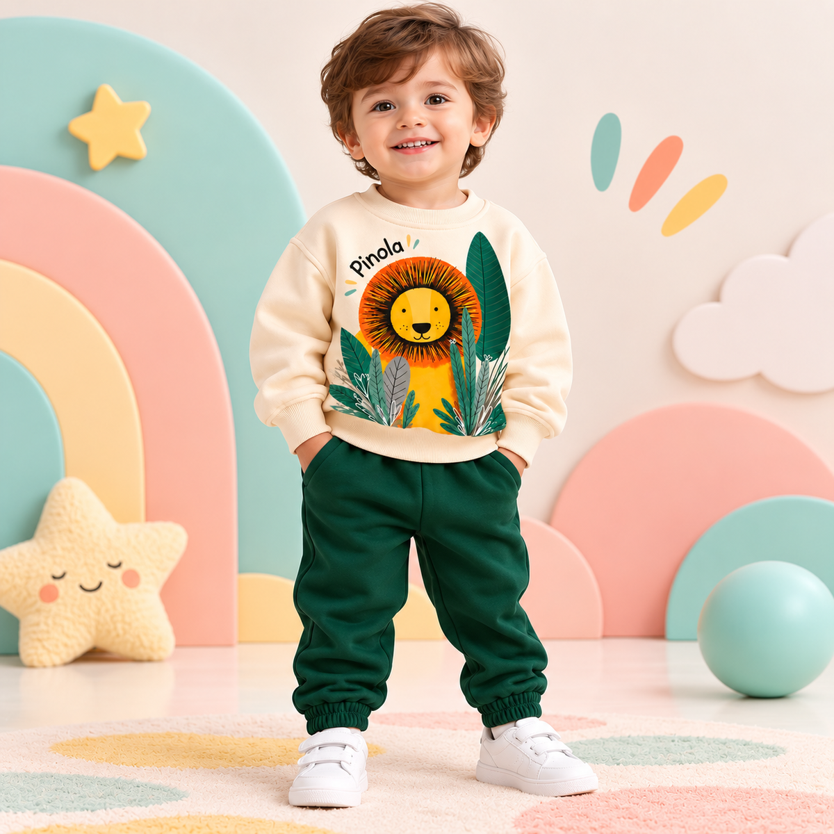 Pinola Little Lion Sweatshirt & Jogger Set